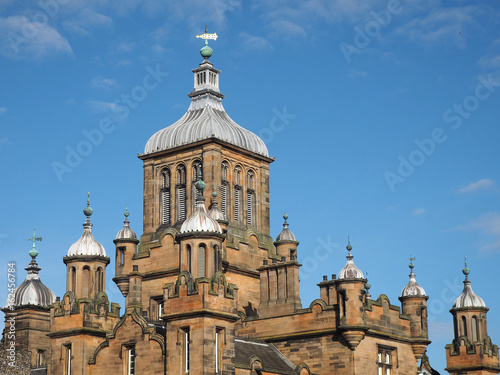 old school building with onion dome towers, Edinburgh © Spiroview Inc.