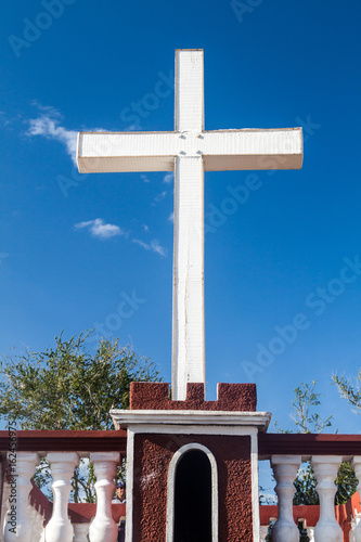 Cross at the top of the Loma de la Cruz hill in Holguin, Cuba photo