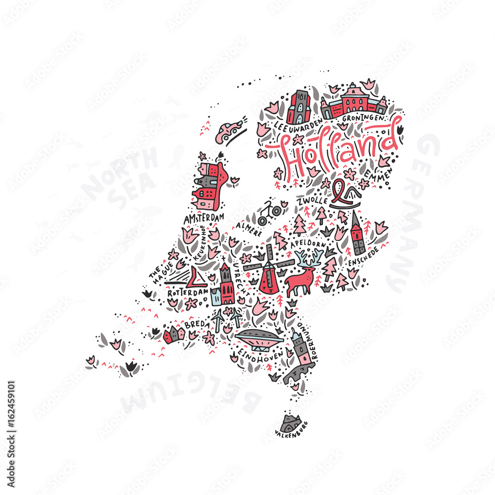 Vector Holland Map Vector Holland Map