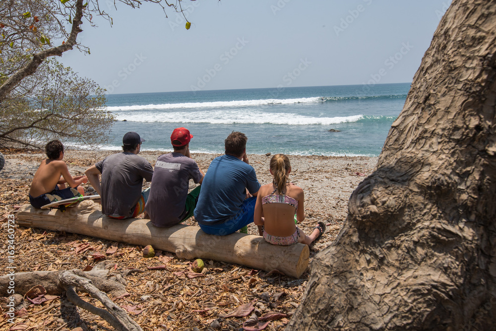 Surfers check out the conditions in Santa Teresa, Costa Rica