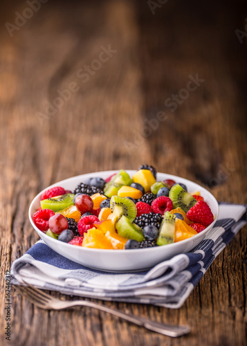 Картината върху платно Fruit fresh mixed tropical fruit salad
