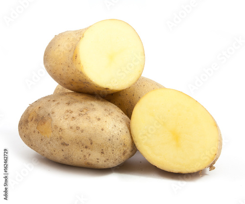potatoes isolated on white