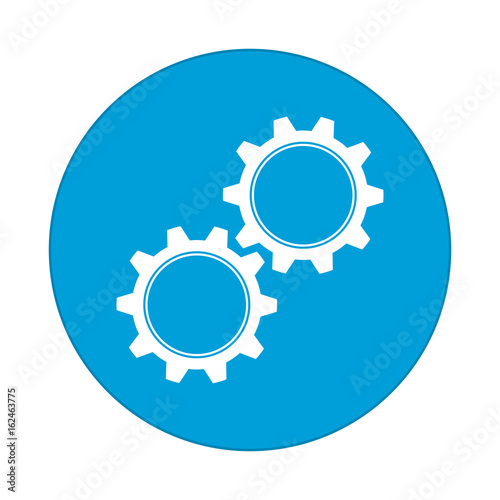 settings, flat round icon