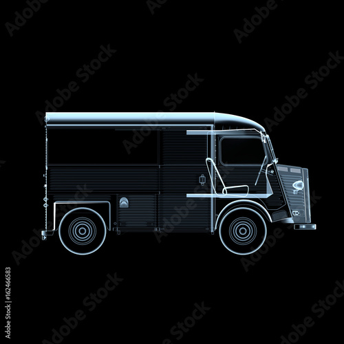 illustration of cars in x-ray style