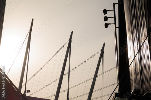 Photo of BC Place Stadium silhouette against the sky
