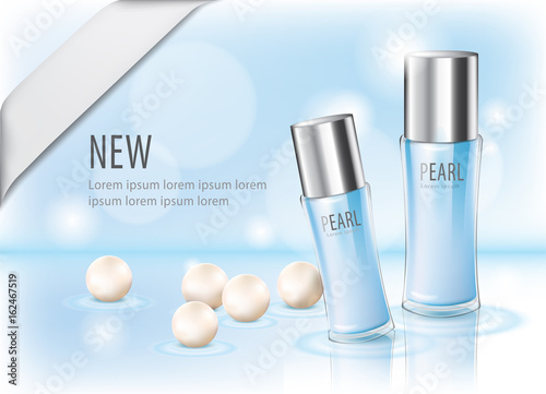 set of pearl cosmetics promotion advertising