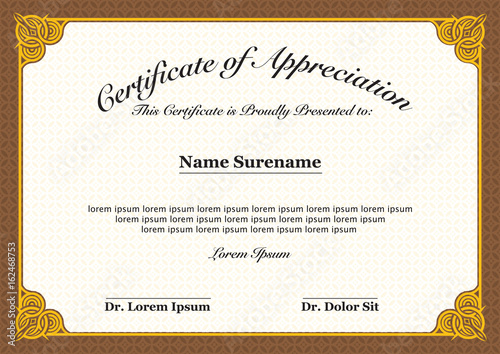 Certificate of Appreciation