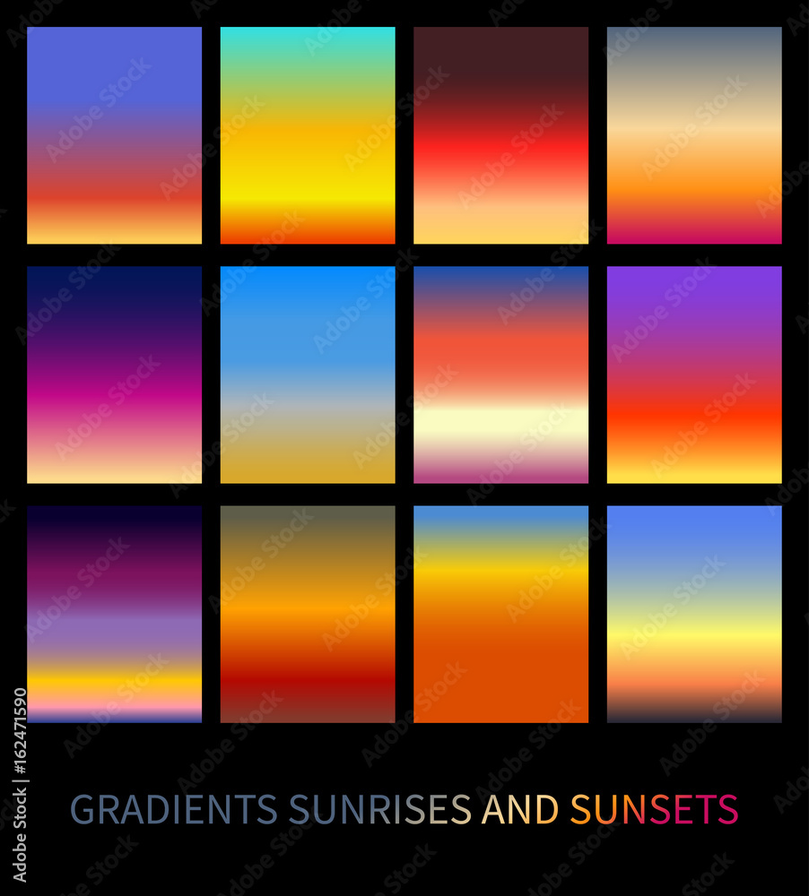  Sunset and sunrise gradients
