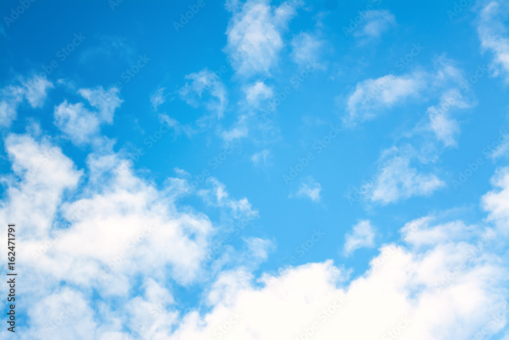 Blue sky with clouds background Blue sky with clouds background