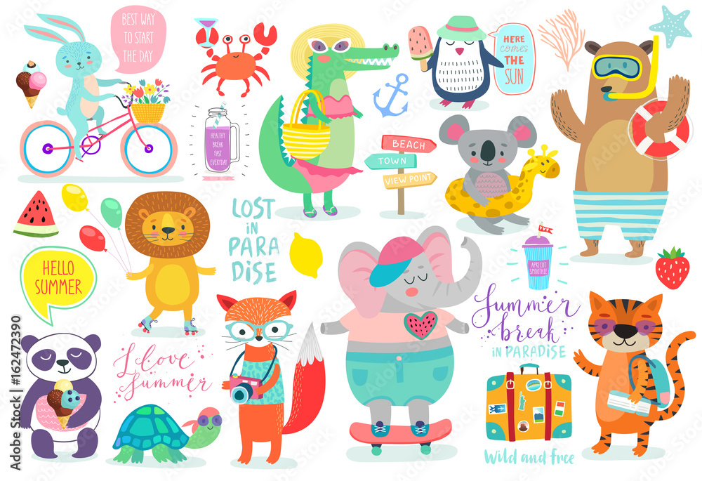 Animals hand drawn style Animals hand drawn style