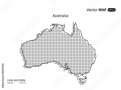 Vector Dotted Australia Map