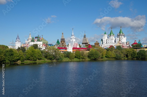 Izmailovo Kremlin and lake in Moscow, Russia 