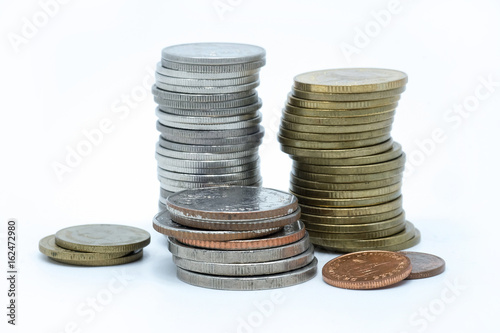 Many of Thai Baht Coins background