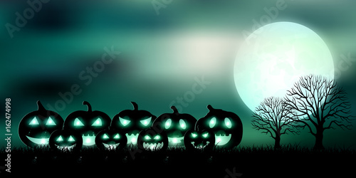 ハロウィン　かぼちゃ　秋　背景