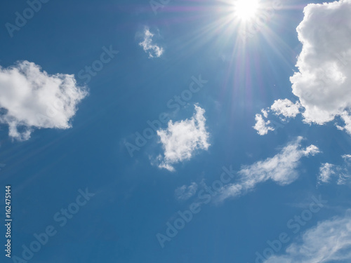 cloudy sky with sunlight