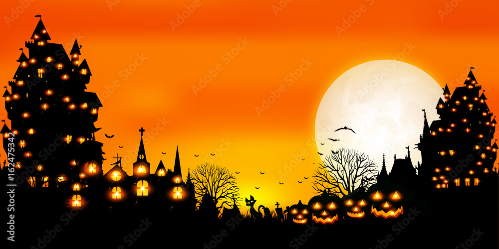 ハロウィン　かぼちゃ　秋　背景