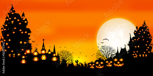 ハロウィン　かぼちゃ　秋　背景