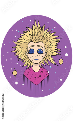 Man in astral of planet