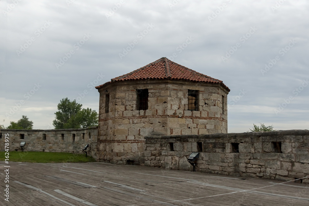 Inside view of the medieval fortress Baba Vida at Danube River in Vidin town, Bulgaria  