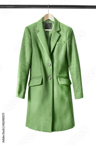 Coat on clothes rack