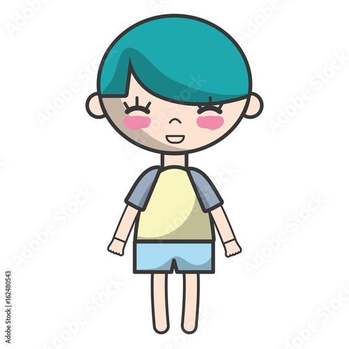 tender boy child with pijama and hairstyle