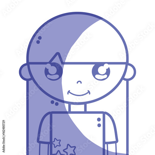 silhouette tender girl child with pijama and hairstyle