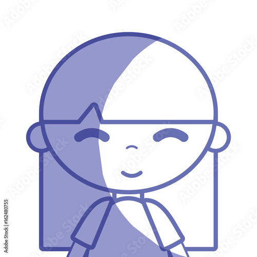 silhouette tender girl child with pijama and hairstyle