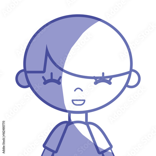 silhouette tender boy child with pijama and hairstyle
