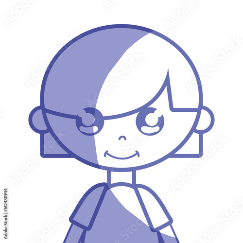 silhouette tender girl child with pijama and hairstyle