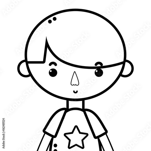 line tender boy child with pijama and hairstyle