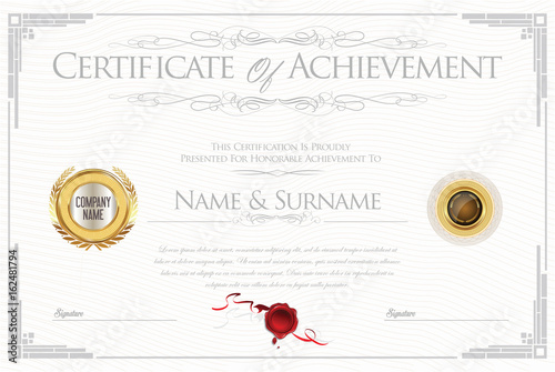 Certificate or diploma retro design collection