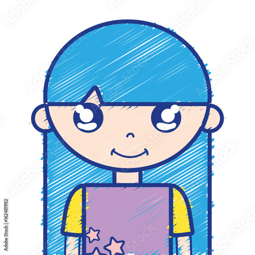 tender girl child with pijama and hairstyle