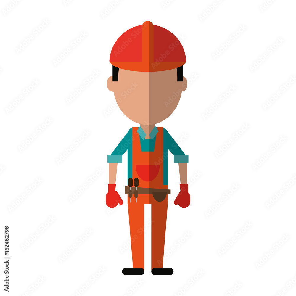 engineer construction or factory worker icon image