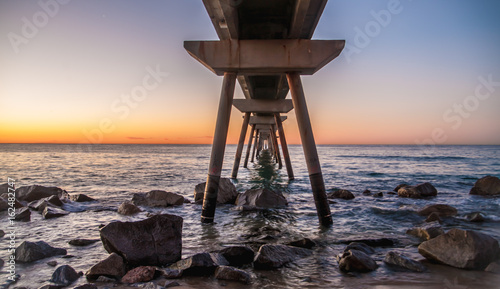 Canvas Print Sunrise in Badalona, Barcelona, Spain