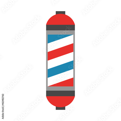 barbershop label with stripes vector illustration design