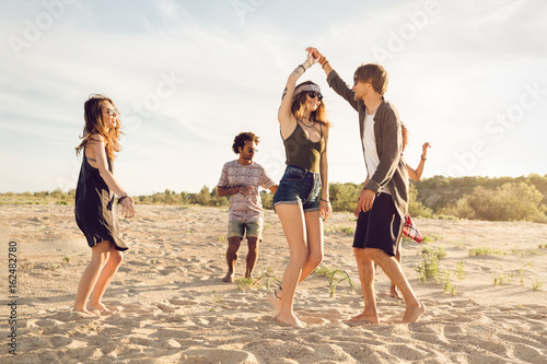 Group of friends having fun