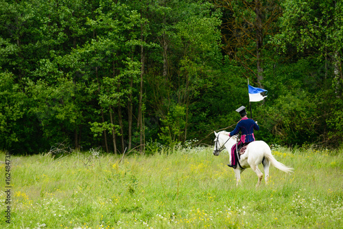 Bild auf Leinwand cavalryman on horseback