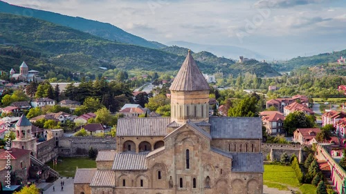 Top View Of Svetitskhoveli Cathedral, Georgia photo