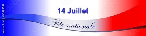 Bannière. Bleu, blanc, rouge. Fête nationale