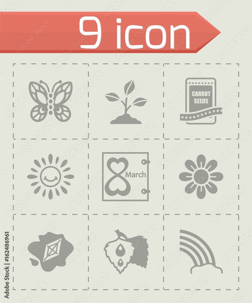 Vector Spring icon set Vector Spring icon set