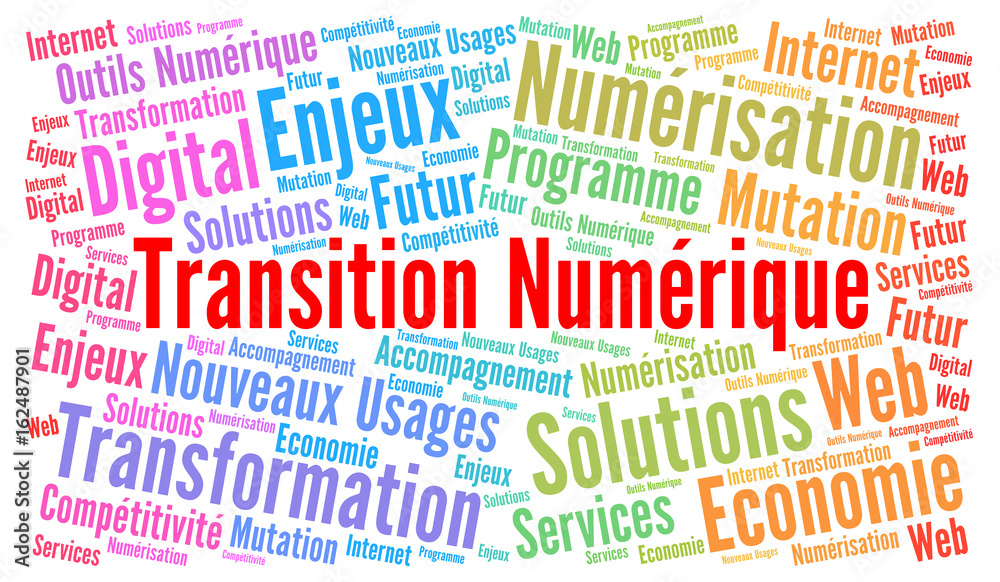 Transition numérique nuage de mots Transition numérique nuage de mots