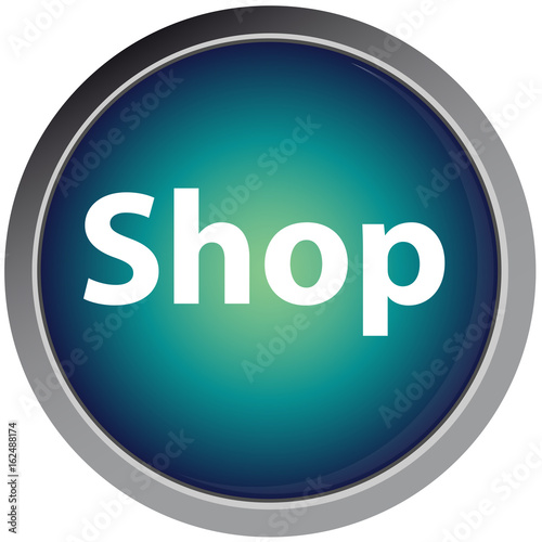 Glossy Button mit Aufschrift Shop