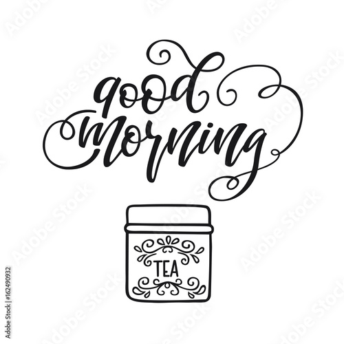 Hand drawn lettering  Good morning 