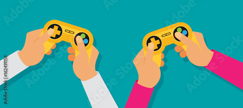 Vector flat video game illustration