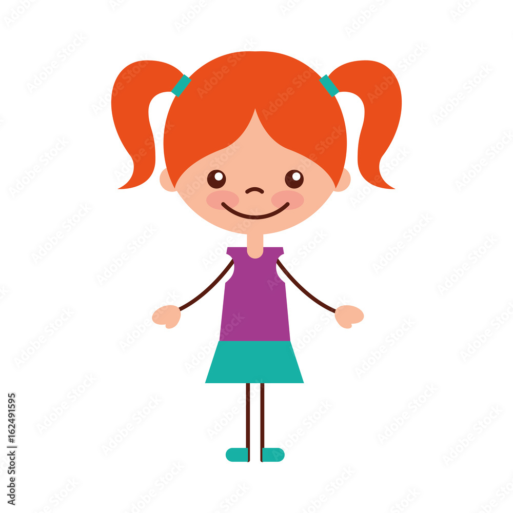 cute girl character icon vector illustration design cute girl character icon vector illustration design