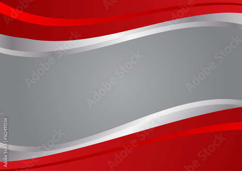 Red and silver wave vector background