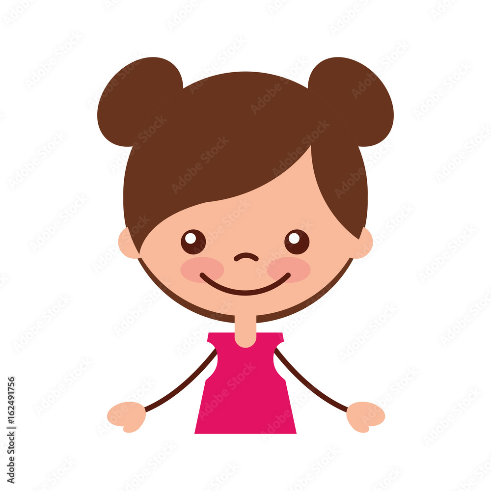 cute girl character icon vector illustration design cute girl character icon vector illustration design