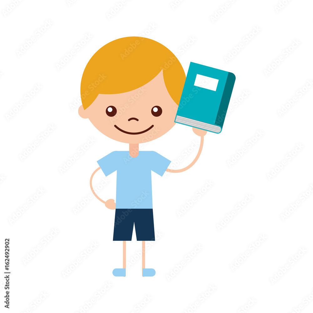 cute boy with book character icon vector illustration design cute boy with book character icon vector illustration design