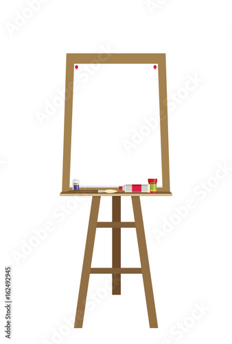 easel flat vector