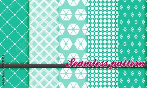 Seamless patterns set collection